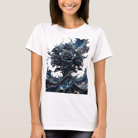 T-shirt Chemise Snappy Silver Déclaration ART ABSTRAIT (Devant)
