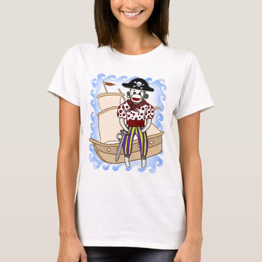 T-shirt Chemise Sock Monkey Pirate (Devant)