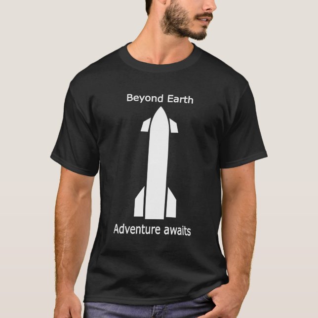 T-shirt Chemise SpaceX Starship - Beyond Earth (Devant)