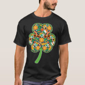 T-shirt Chemise St Patty Quatre Feuilles De Clover Pot D'O (Devant)