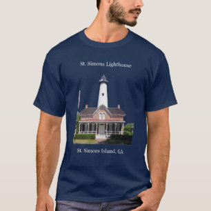 T-shirt Chemise St Simons Lighthouse lettrage blanc