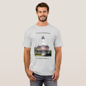 T-shirt Chemise St. Simons Lighthouse lettrage noir (Devant entier)