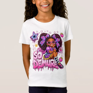 T-Shirt Chemise StarBerry™  So Demure Violet Néon Graffiti