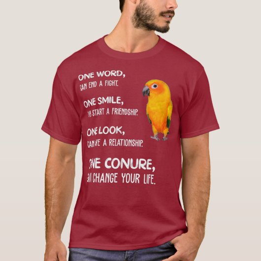 T-shirt Chemise Sun Conure One Conure Parrot Bird Change (Devant)