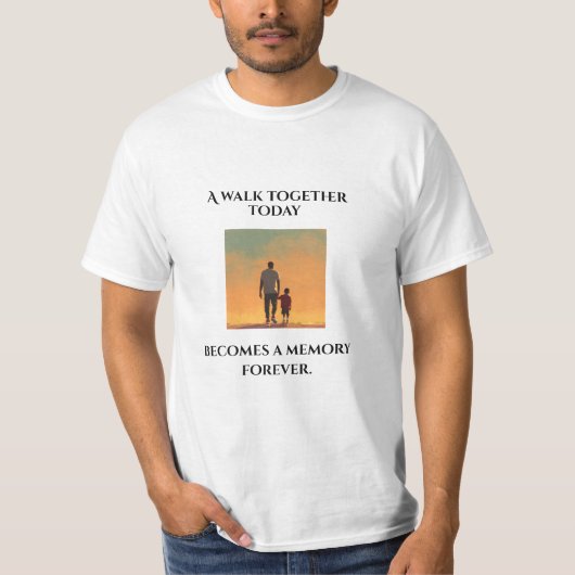 T-shirt Chemise Sunset Père & Son - "Une Marche Ensemble A (Devant)