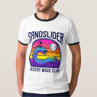 T-shirt Chemise synthwave du club de surf de ver de désert