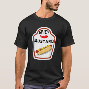 T-shirt Chemise T à la moutarde épicée Drôle Sauce facile 