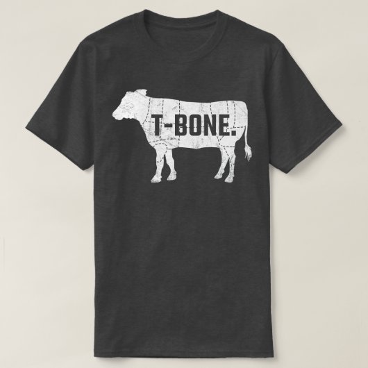 T-shirt Chemise T-Bone BBQ Boeuf Drôle (Design devant)
