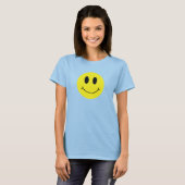 T-shirt Chemise T classique brillante Jaune Grinning (Devant entier)