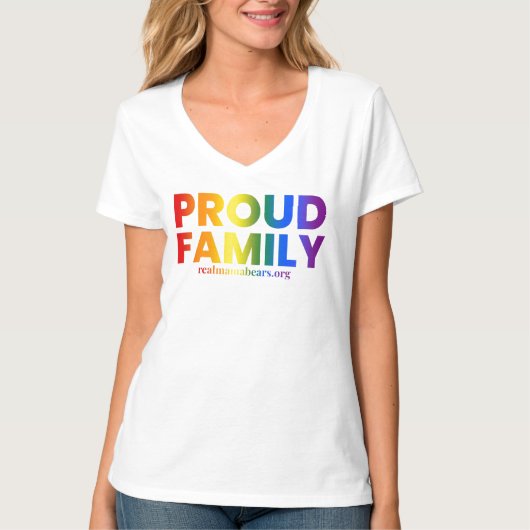T-shirt Chemise T Cou T Famille Fière (Devant)