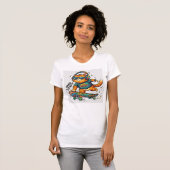 T-shirt chemise t design chat (Devant entier)