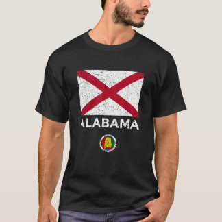 T-shirt Chemise T du drapeau de l'Etat de l'Alabama avec c