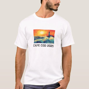 T-shirt Chemise T du phare de Cape Cod - Texte personnalis