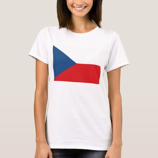 T-shirt Chemise T femme avec drapeau de Czechia (Devant)