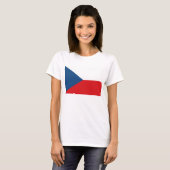 T-shirt Chemise T femme avec drapeau de Czechia (Devant entier)