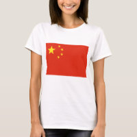 Chemise T femme avec drapeau de la Chine