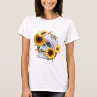 CHEMISE T FEMME CRÂNE TOURNESOL