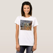 T-shirt Chemise T Femmes avec deux lézards curieux (Devant entier)