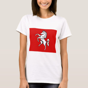 T-shirt Chemise T Femmes avec Drapeau de Kent, Angleterre