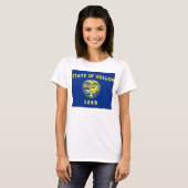 T-shirt Chemise T Femmes avec Drapeau de l'Etat de l'Orego (Devant entier)