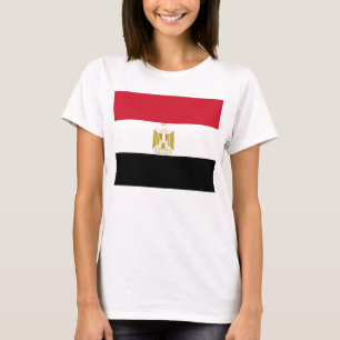 T-shirt Chemise T Femmes avec Drapeau d'Egypte