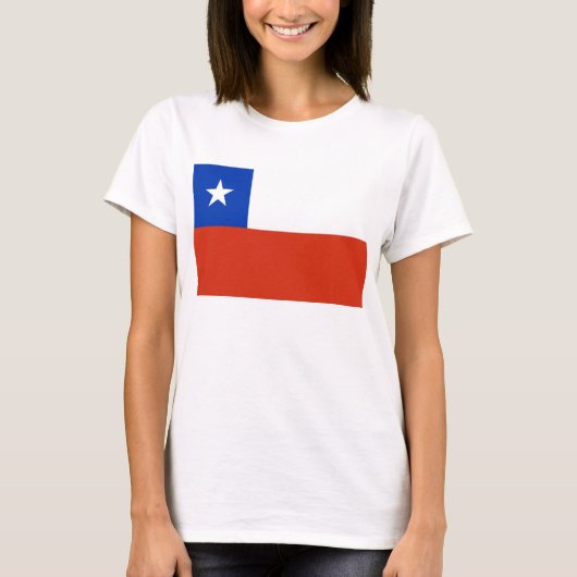 T-shirt Chemise T Femmes avec Drapeau du Chili (Devant)