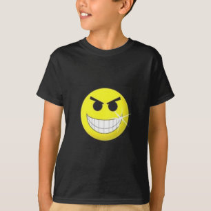 T-shirt Chemise T foncée avec visage