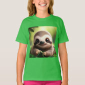 T-shirt Chemise T Mignonne Sloth - Mignonnes Chemises Anim (Devant)
