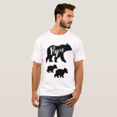 T-shirt Chemise T Papa Bear avec deux Cubs (Devant entier)