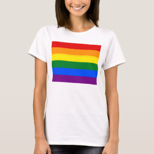 T-shirt Chemise T pour femmes avec drapeau arc-en-ciel LGB