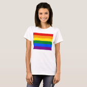 T-shirt Chemise T pour femmes avec drapeau arc-en-ciel LGB (Devant entier)
