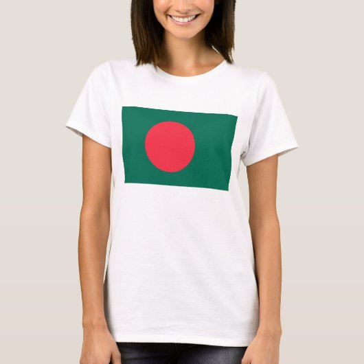 T-shirt Chemise T pour femmes avec le drapeau du Banglades (Devant)