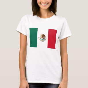 T-shirt Chemise T pour femmes avec le drapeau du Mexique