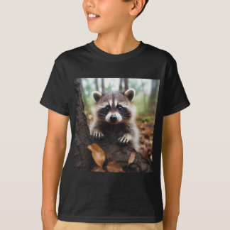 T-shirt Chemise T Raccoon Cute - Chemises Animal Cute
