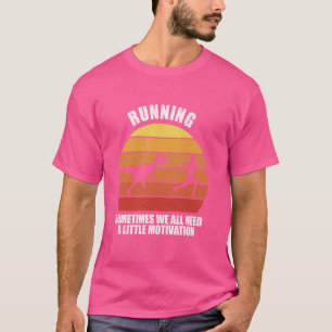 T-shirt Chemise T-Rex Retro Dinosaure Drôle Coureur M