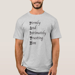 T-shirt Chemise T shirt avec acronyme de FOI et verset bib