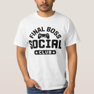 T-shirt Chemise T Shirt Manette de jeu du Final Boss Socia