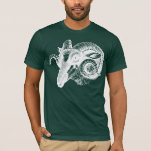 T-shirt Chemise T Tête de mouton de Ram antique