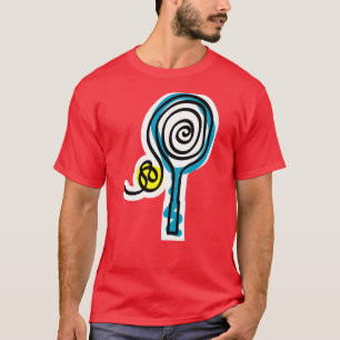 T-shirt Chemise Tee de Chaîne de Raquette de Tennis Coloré