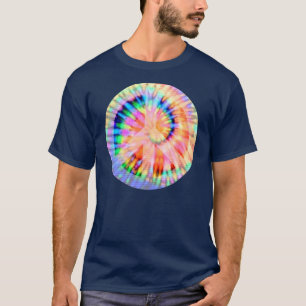 T-shirt Chemise teinte par cravate de signe de paix