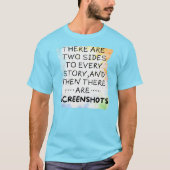 T-shirt Chemise texto amusante, screenshots chemise (Devant)