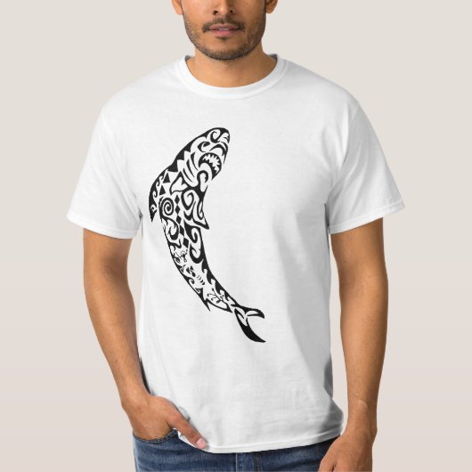 T-shirt Chemise tribale de requin d'Hawaï (Devant)