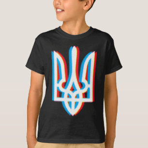 T-shirt Chemise Tryzub Ukraine Trident Militaire Ukrainien