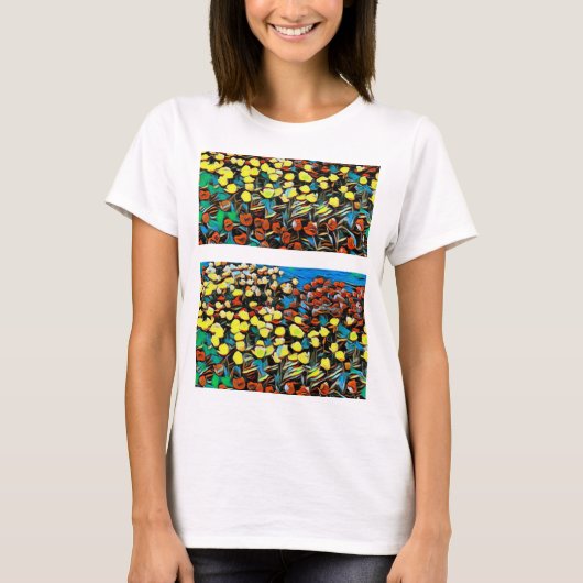 T-shirt Chemise Tulipe multicolore (Devant)