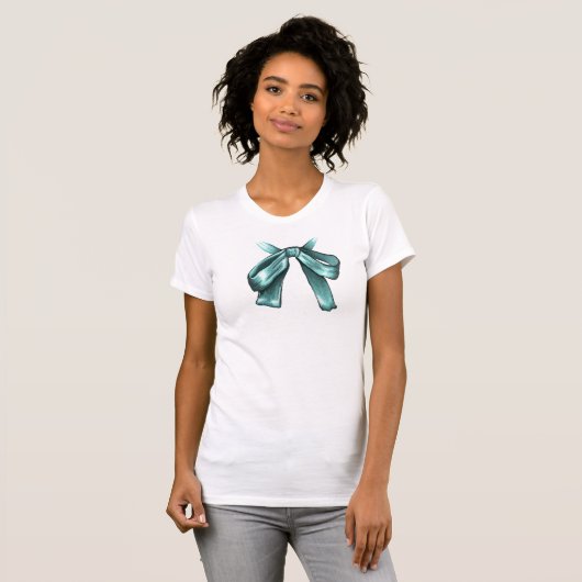 T-shirt Chemise turquoise Bow (Devant entier)