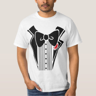 T-shirt Chemise Tuxedo Noir