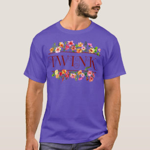 T-shirt Chemise Twink Funny Floral Print mignonne Ironique