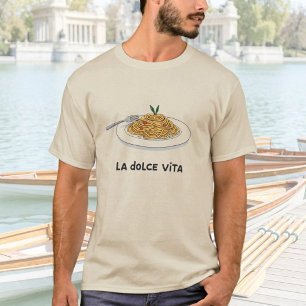 T-shirt Chemise unisexe croquis de spaghetti amateur de pâ