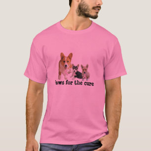 T-shirt Chemise unisexe de cancer du sein de corgi de
