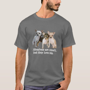T-shirt Chemise unisexe de trio heureux de chiwawa